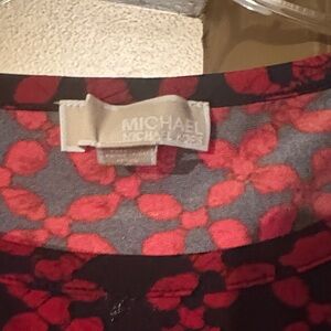 Michael Kors Red and Black Patterned Dress
